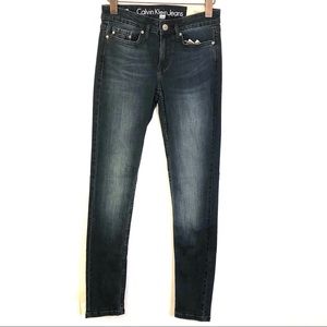 CALVIN KLEIN JEANS distressed wash legging W26 NWT